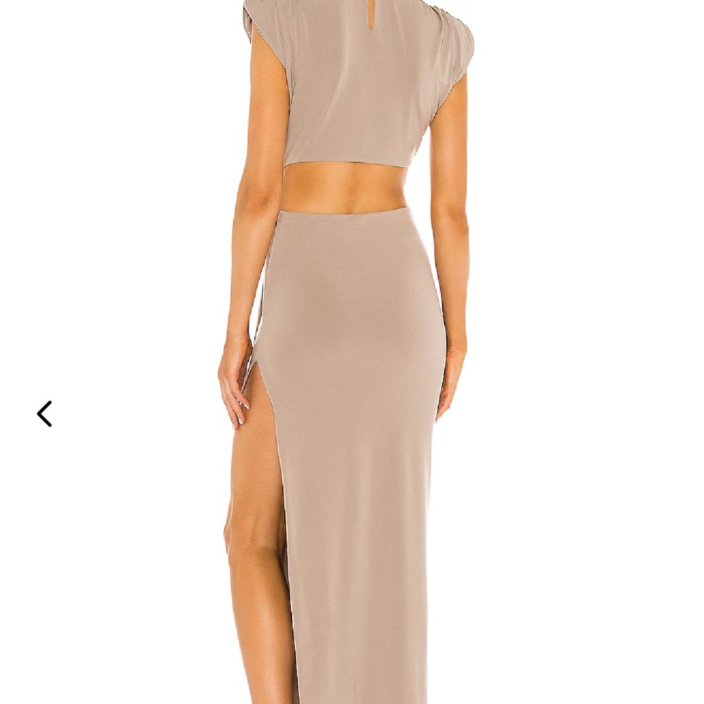 Lovers + Friends Encore Dress, Tan Sleeveless Sheath Maxi Dress - Picture 2 of 6